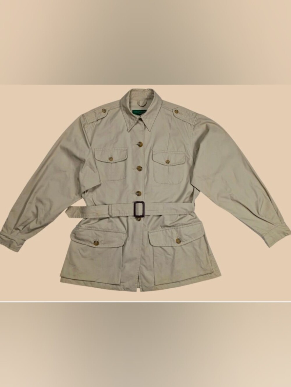 80s George Stafford & Sons Khaki Safari Jacket